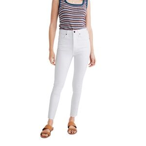 ✨Madewell 11" High-Rise Skinny Jeans in Bright White – Size 28✨